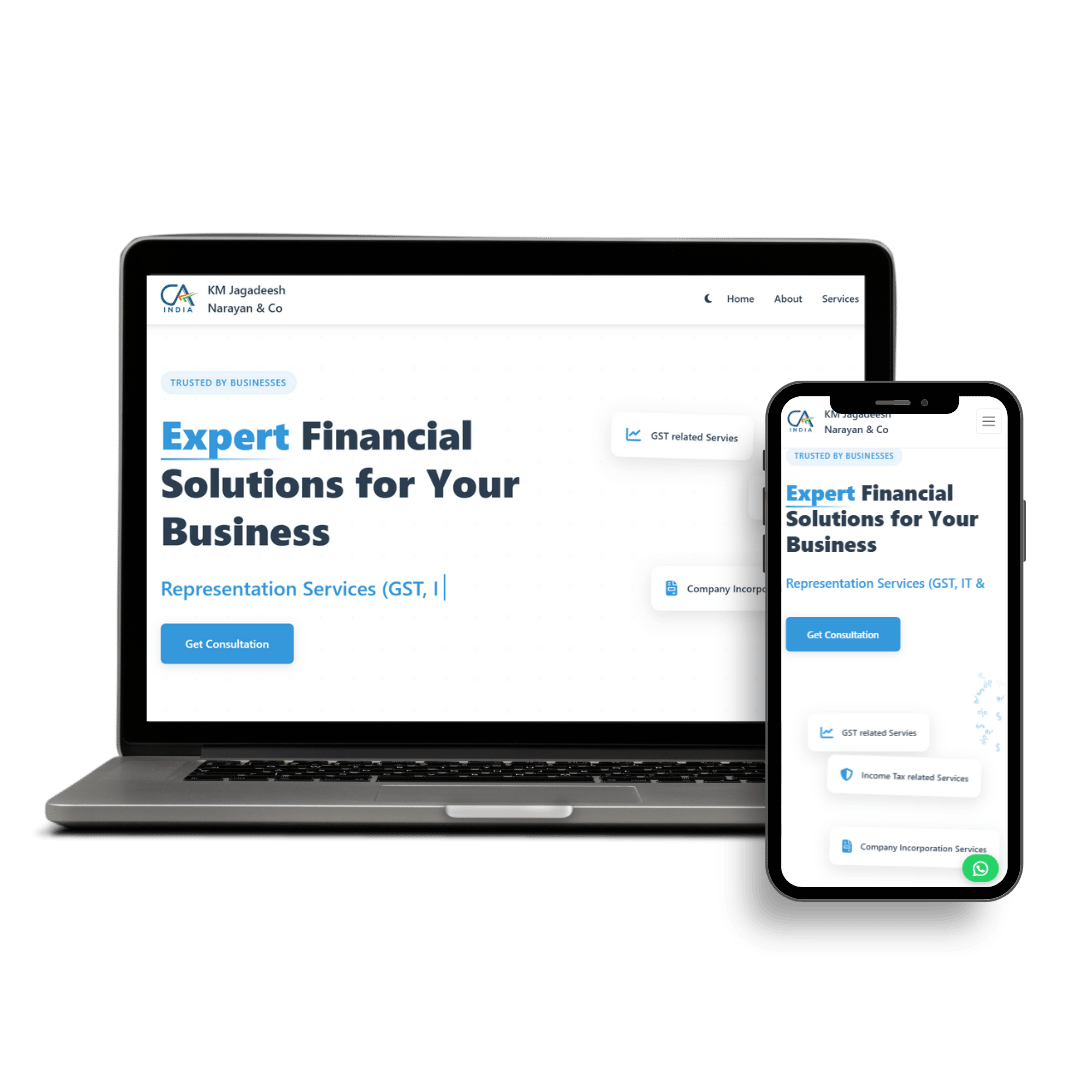 Landing Page for CA Firm Project